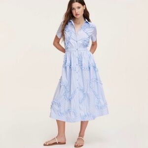 Kate Spade for target Light Blue Ruffle Shirt Dress